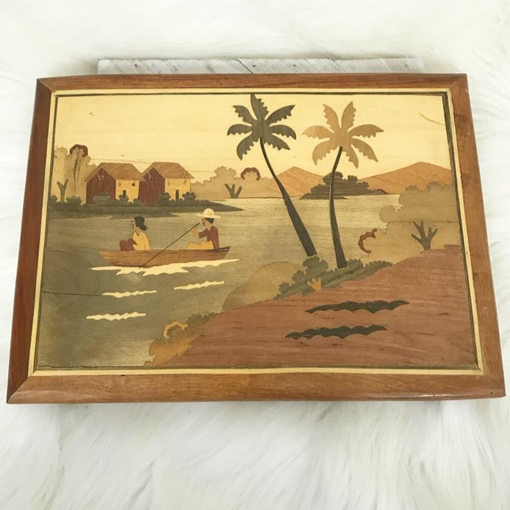 Vintage Made in Guatemala Wooden Art Piece